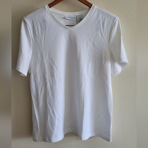 Croft & barrow stretch classic tshirt Women's XL white